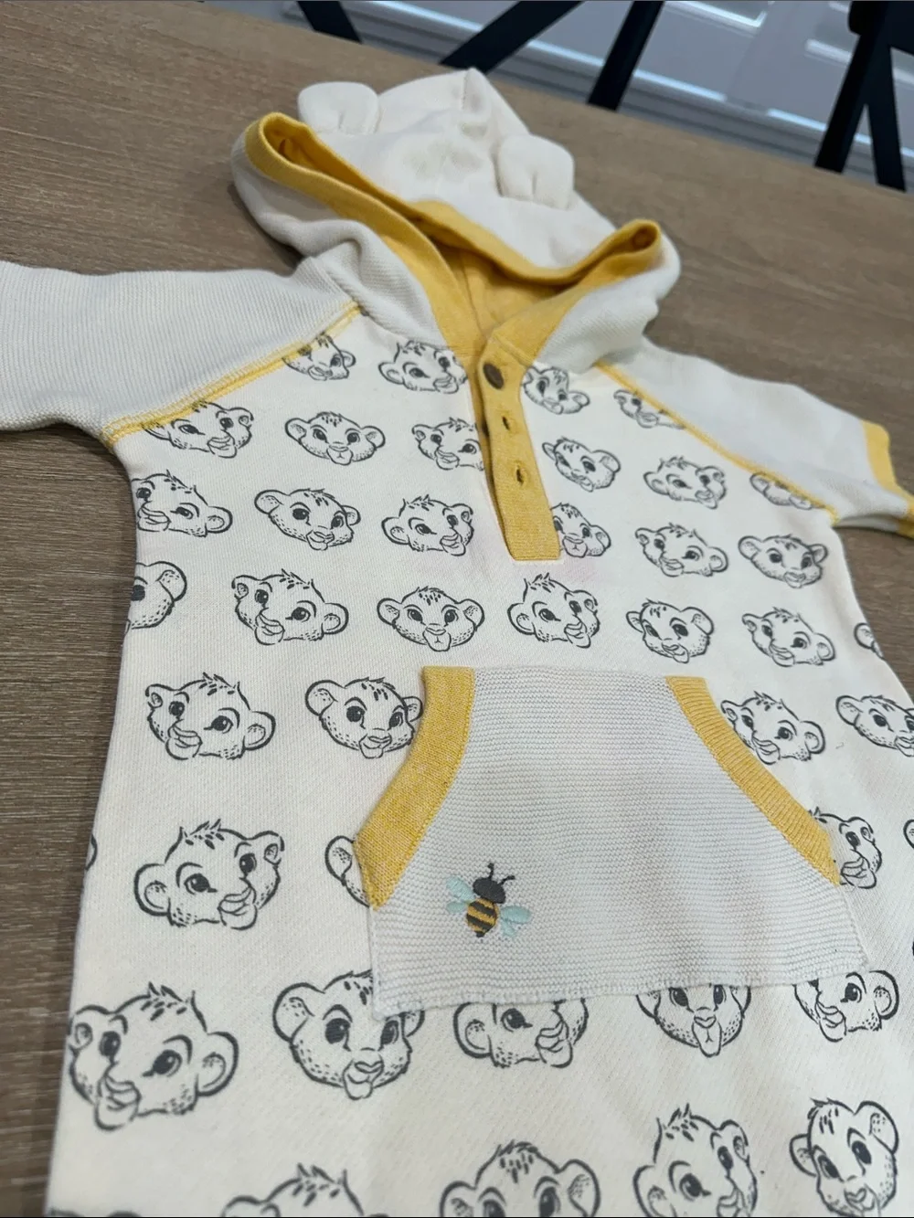 Disney Baby Simba Hooded One-Piece Romper